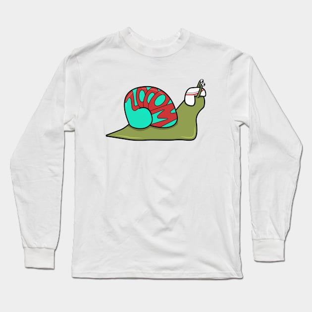 Speedy the Snail Long Sleeve T-Shirt by Hermie's Designs